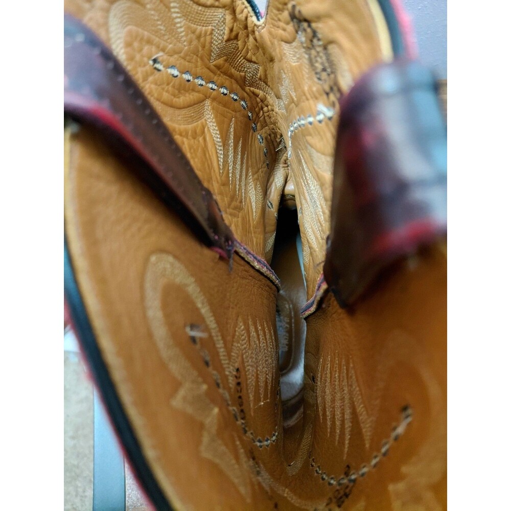 Lucchese Alligator Boot T3211R Blk Cherry Caiman Hornback 2000’s Vintage 13 EE - Picture 10 of 16